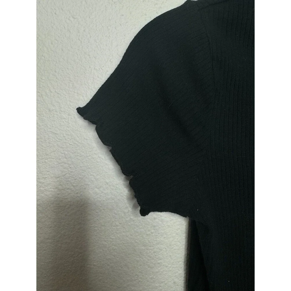 Art Class Ribbed Knit Tops 2 Pack Size L Black Pink Short Sleeve Cotton Blend
